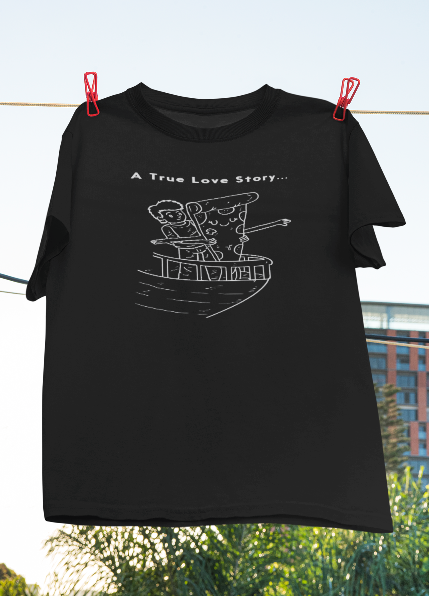 1 Titanic Pizza - A True Love Story... Obnoxious Apparel - Funny Offensive Shirts for Men