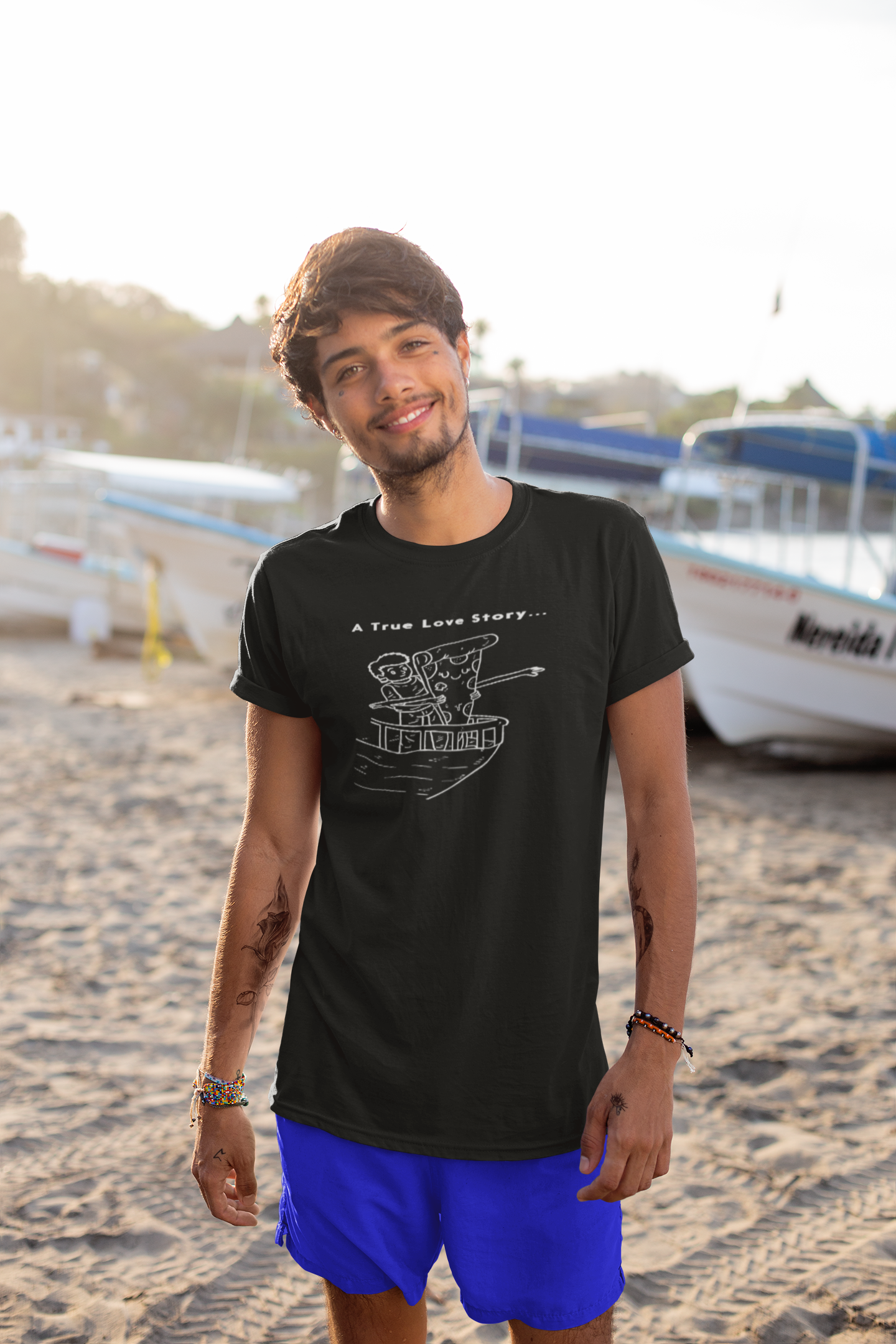 1 Titanic Pizza - A True Love Story... Obnoxious Apparel - Funny Offensive Shirts for Men