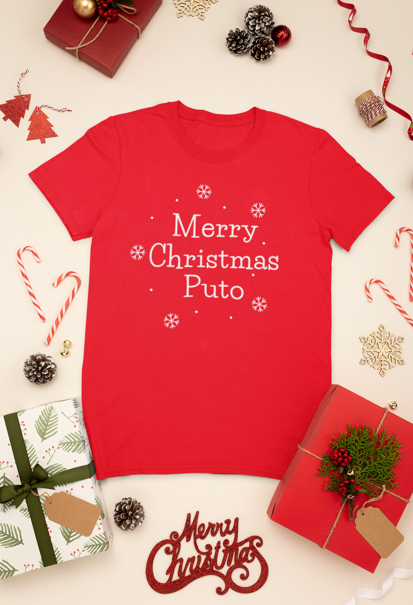 Merry Christmas Puto - Obnoxious Funny Holiday Shirt for Men Husband Dad